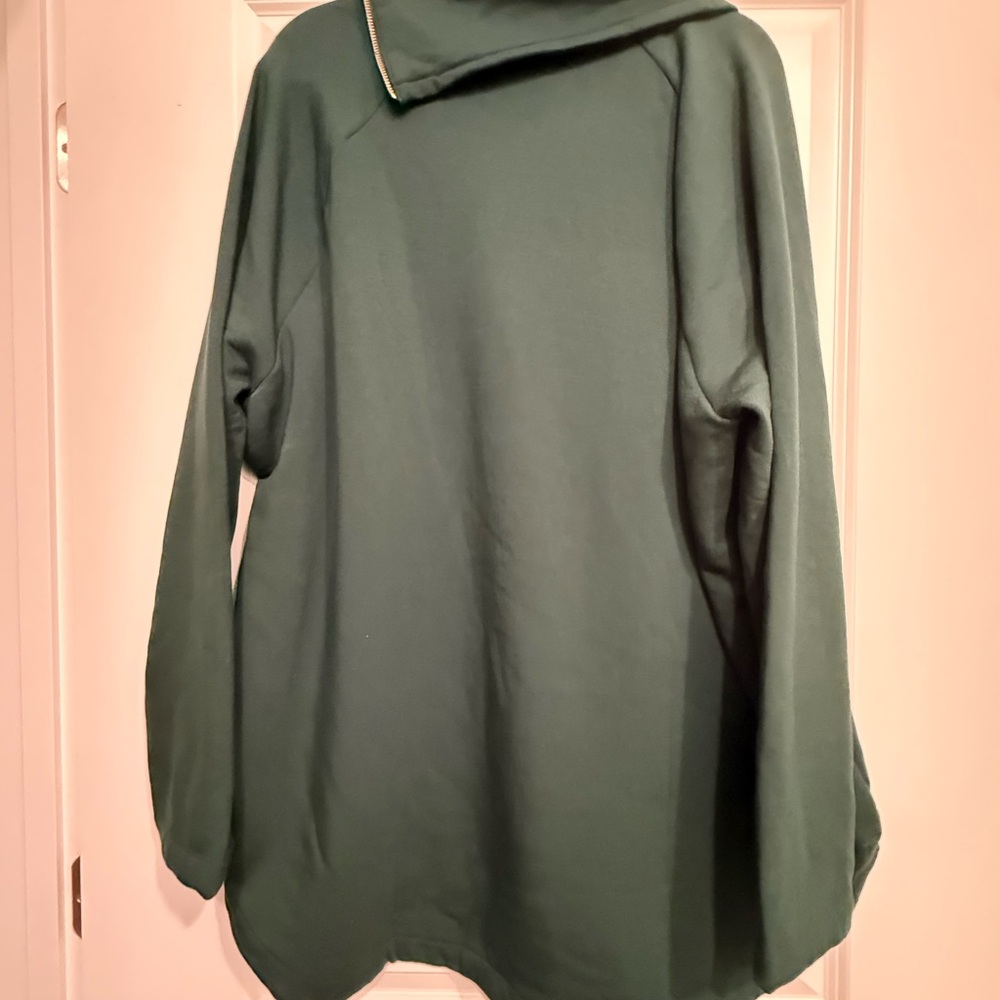 Lou & Grey Green Zip-Up Top - Picture 2 of 3